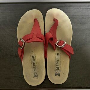 Mephisto Air Relax Women’s Leather Thong Slip On Sandals